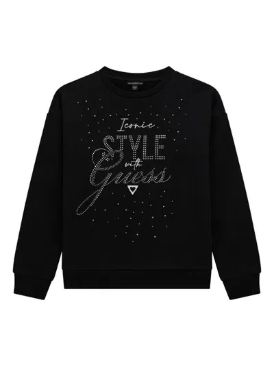 Guess Logo-embellished Sweatshirt In Schwarz