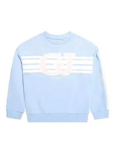 Guess Kids' Logo Sweatshirt In Blue