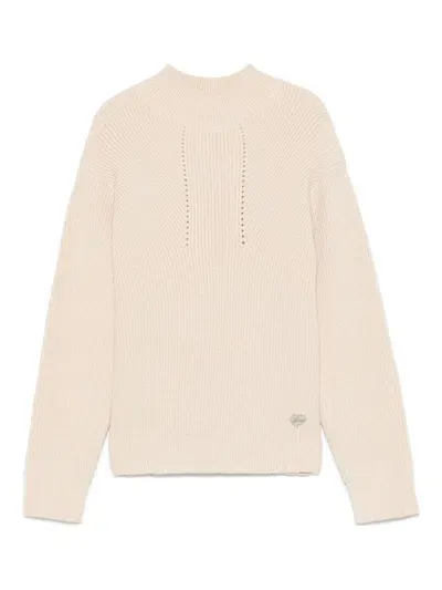 Guess Kids' Ribbed-knit Sweater In Neutrals