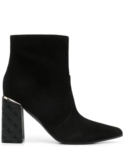 Guess Usa 85mm Suede Ankle Boots In Black