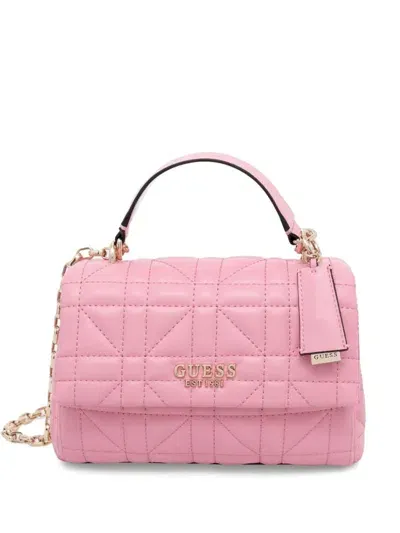 Guess Usa Assia Quilted Tote Bag In Pink