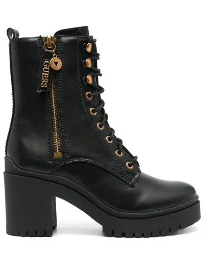 Guess Usa Cabra Combat Boots In 黑色