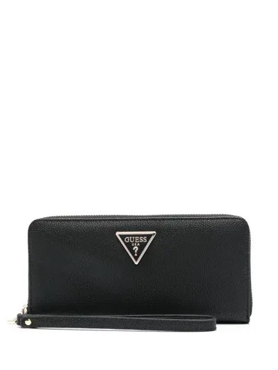 Guess Usa Laurel Continental Wallet In Black