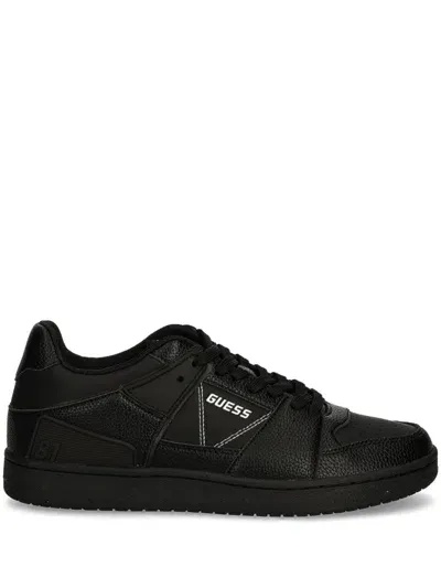 Guess Usa Sava Faux-leather Sneakers In Black