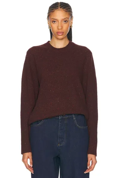 Guest In Residence All Day Crew Cashmere Sweater In Plum