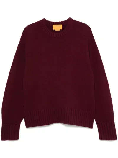 Guest In Residence Cozy Crew Sweater In Plum