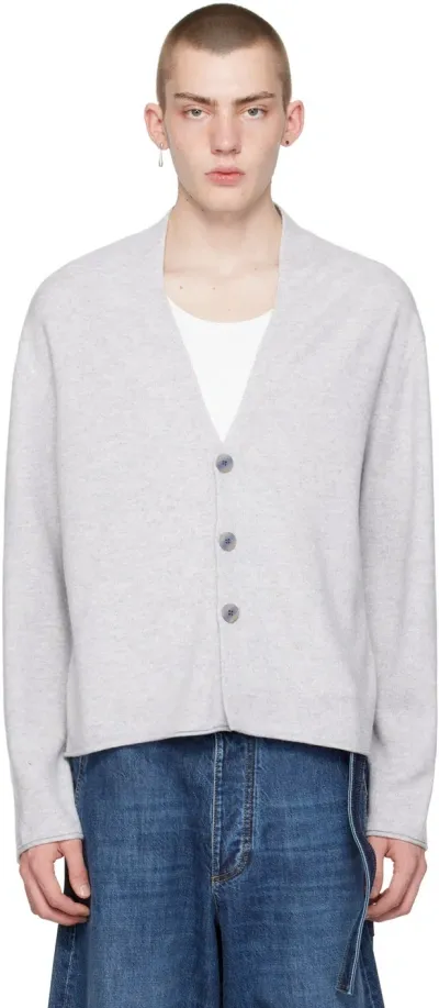 Guest In Residence Gray Everywear Cardigan In Stone