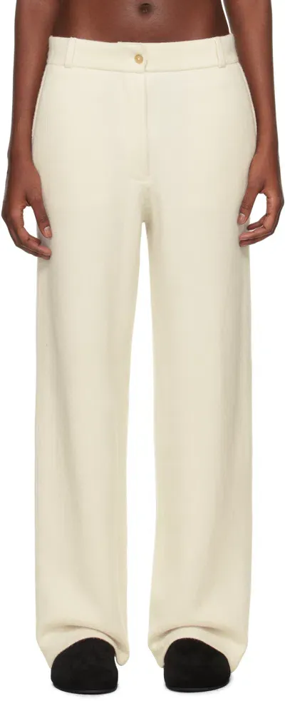 Guest In Residence Off-white Tailored Trousers In Cre Cream