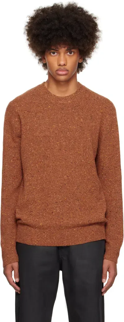 Guest In Residence Orange Allday Sweater In Chai