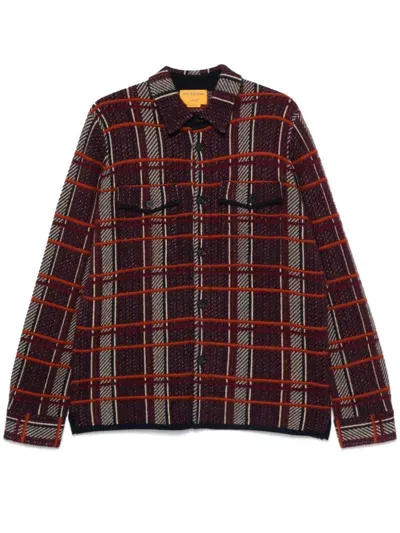 Guest In Residence Plaid Work Shirt In Plum Combo