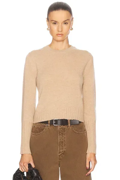 Guest In Residence Shrunken Crew Cashmere Sweater In Dune