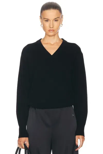 Guest In Residence The V Cashmere Pullover Sweater In Black