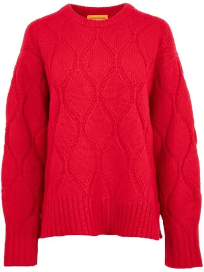 Guest In Residence Wavy Cozy Jumper In Red