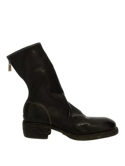 Guidi 788z Rear Zipped Ankle Boots In Brown