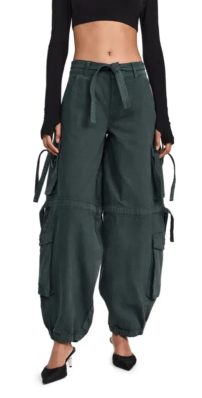 Guizio Green Anais Cargo Pants In Forest