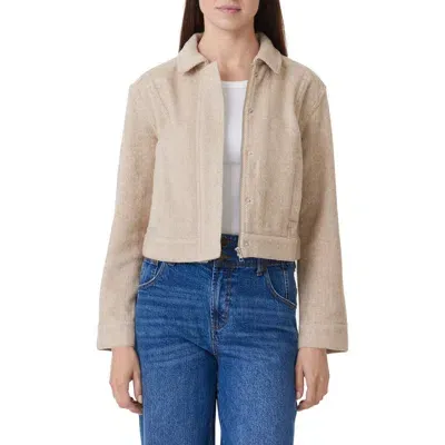 Habitual Brushed Twill Jacket In Oatmeal