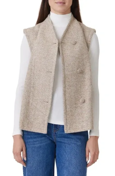 Habitual Brushed Twill Vest In Oatmeal