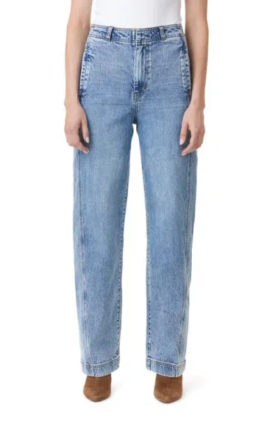 Habitual High Waist Side Panel Ankle Barrel Leg Jeans In Sky