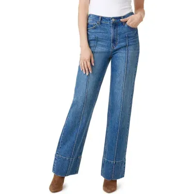 Habitual Pintuck Straight Leg Jeans In Baltic