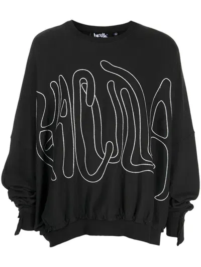 Haculla Embroidered-logo Oversized Sweatshirt In Black