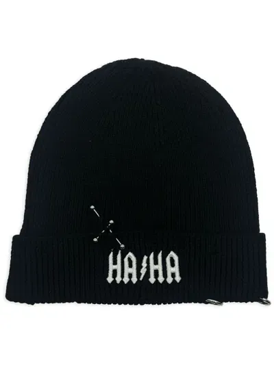 Haculla Ha Ha Wool Beanie In Black