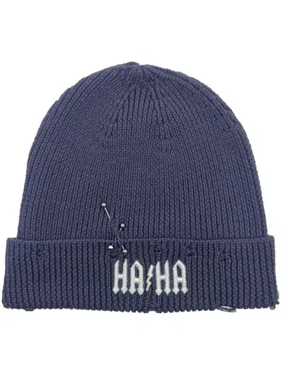 Haculla Ha Ha Wool Beanie In Purple