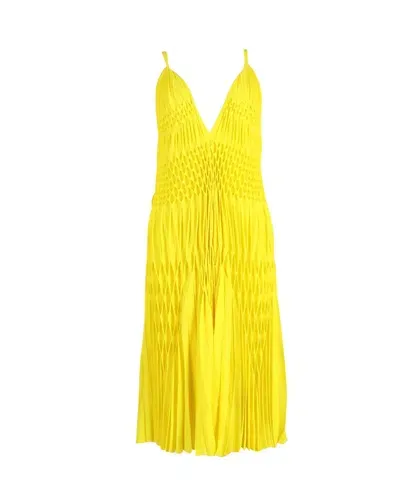 Haider Ackermann Silk Dress In Yellow