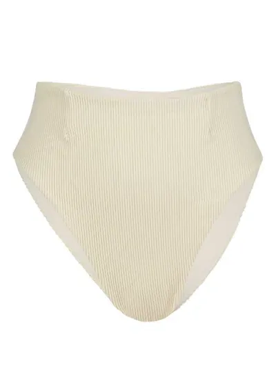 Haight Ribbed Bikini Bottoms In White