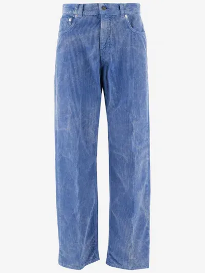 Haikure Corduroy Cotton Velvet Pants In Blue