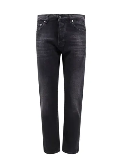 Haikure Cotton Jeans With Back Logo Patch In Black