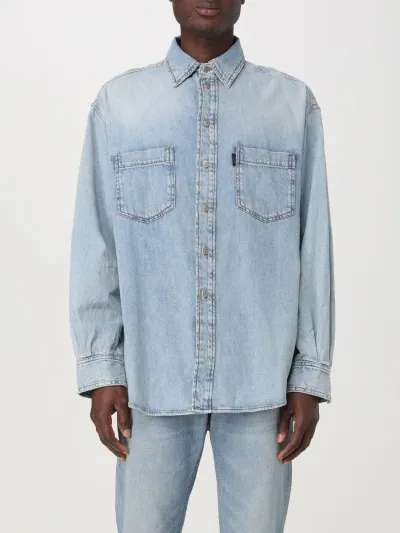 Haikure Long-sleeves Denim Shirt In Blue