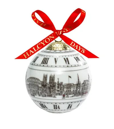 Halcyon Days 12 Days Of Christmas Bauble In White