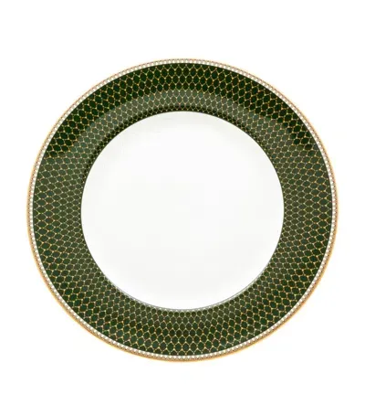 Halcyon Days Antler Trellis Plate In Green