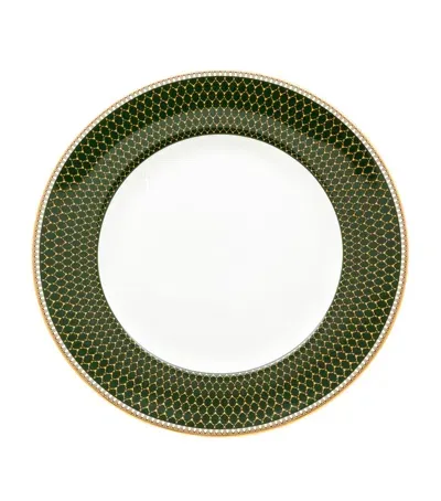 Halcyon Days Antler Trellis Plate In Green