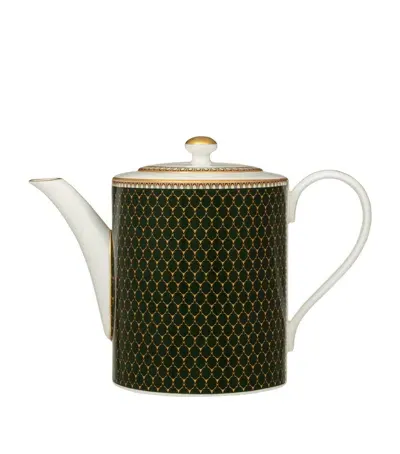 Halcyon Days Antler Trellis Teapot In Green