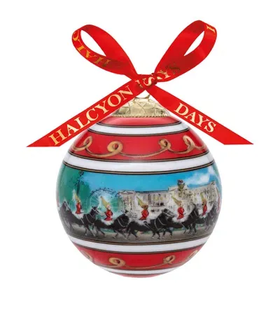 Halcyon Days Bone China Life Guards On Parade Bauble In Multi