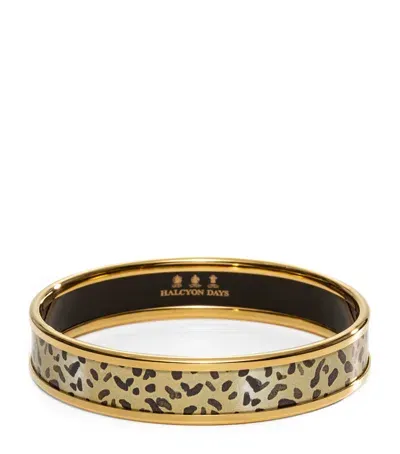 Halcyon Days Gold-plated Leopard Bangle