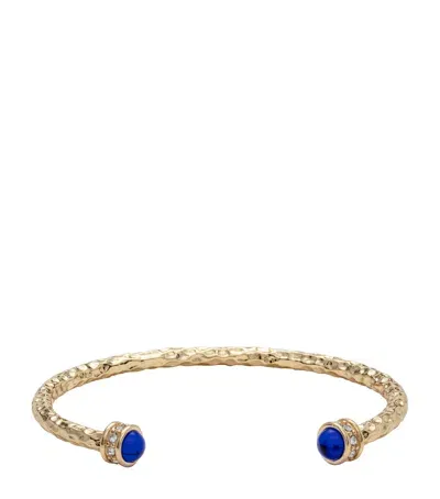 Halcyon Days Salamander Torque Bangle In Navy