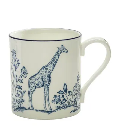 Halcyon Days X Nina Campbell Serengeti Mug In White