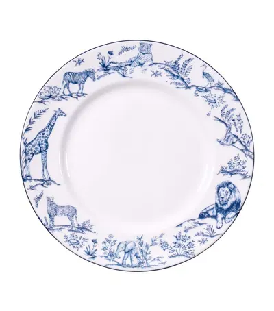 Halcyon Days X Nina Campbell Serengeti Plate In Blue