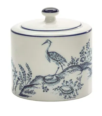 Halcyon Days X Nina Campbell Serengeti Sugar Bowl In Blue