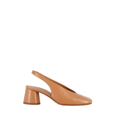 Halmanera Cala 55mm Leather Pumps In Brown