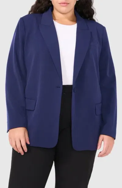 Halogenr Halogen(r) Oversize One-button Blazer In Classic Navy