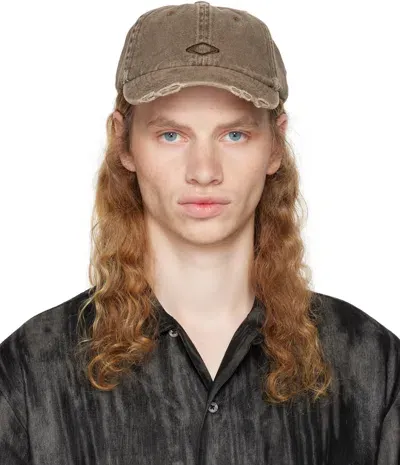 Han Kjobenhavn Brown Distressed Diamond Cap In Dirty Tint