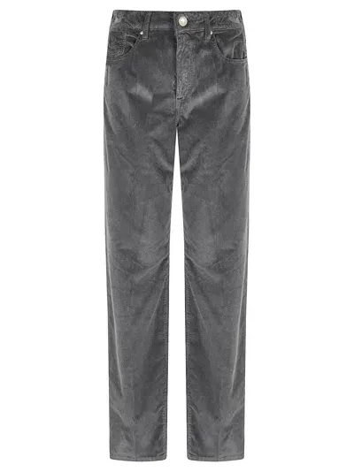 Hand Picked Trousers Anthracite In Gray