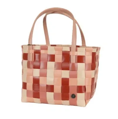 Handed By Color Block Recycled Tote Bag In Brown