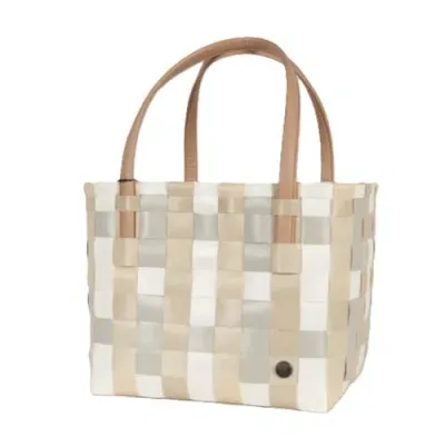 Handed By Color Block Recycled Tote Bag In Gray