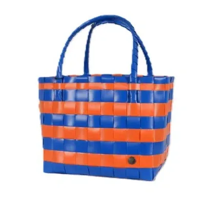 Handed By Paris Spirit Recycled Tote Bags In Cobalt Blue/orange