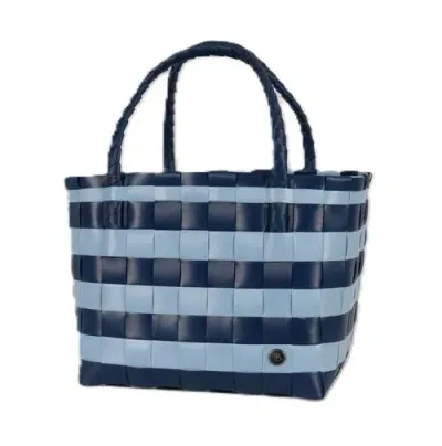 Handed By Paris Spirit Recycled Tote Bags In Dark Blue/faded Blue