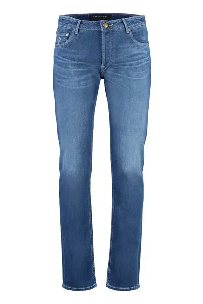 Handpicked 5-pocket Straight-leg Jeans In Navy